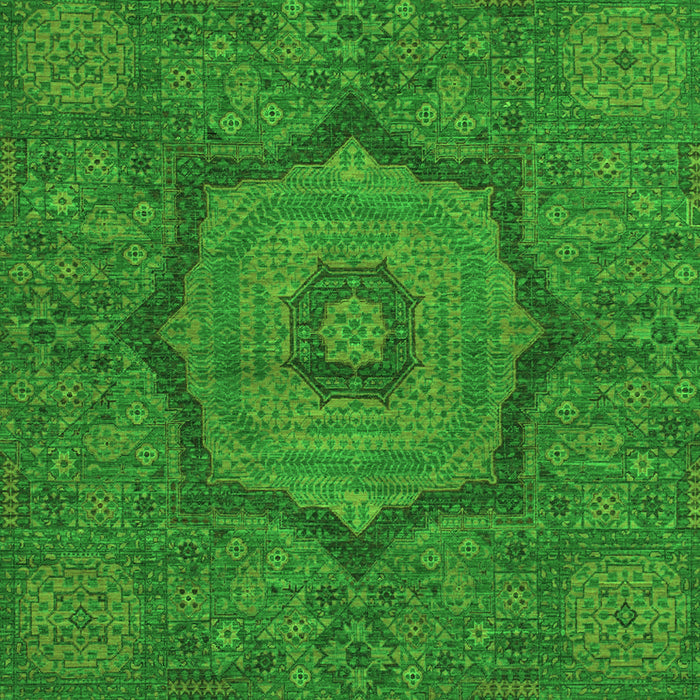Machine Washable Abstract Green Modern Area Rugs, wshabs1311grn
