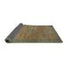 Sideview of Abstract Copper Green Modern Rug, abs1312