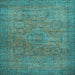 Square Machine Washable Abstract Light Blue Modern Rug, wshabs1312lblu