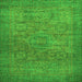 Square Abstract Green Modern Rug, abs1312grn