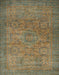 Machine Washable Abstract Brass Green Rug, wshabs1312