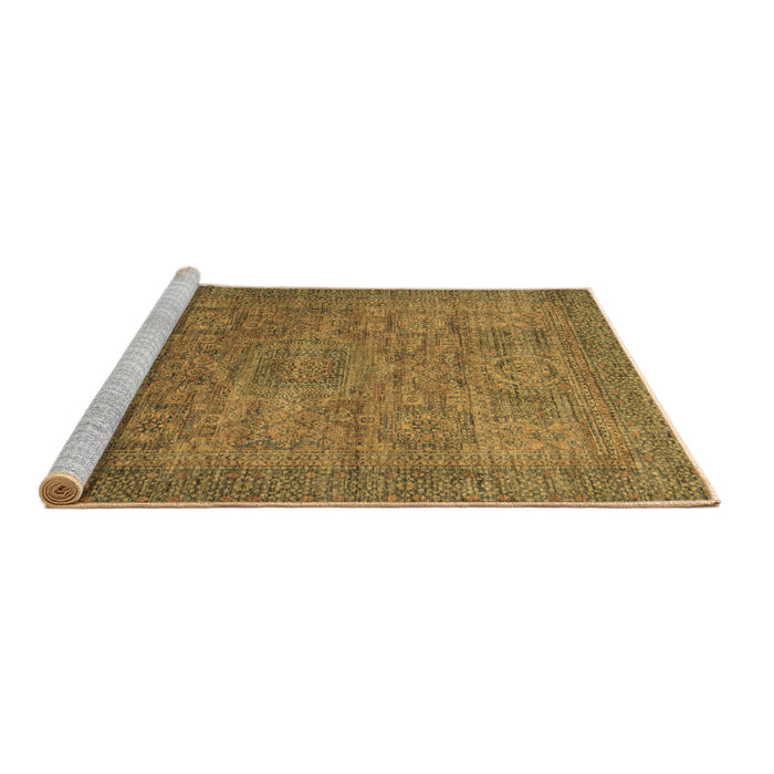 Sideview of Machine Washable Abstract Brown Modern Rug, wshabs1312brn