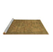 Sideview of Machine Washable Abstract Brown Modern Rug, wshabs1312brn