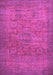 Machine Washable Abstract Pink Modern Rug, wshabs1312pnk