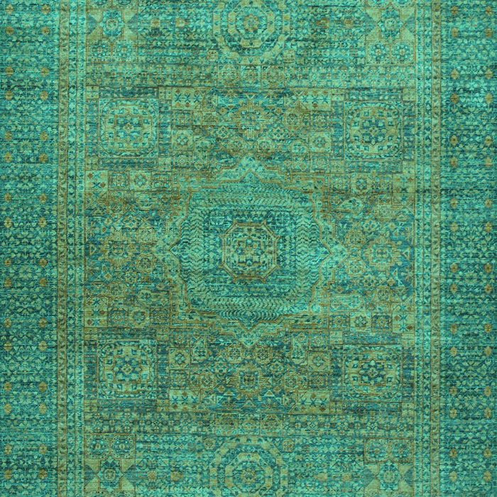 Machine Washable Abstract Turquoise Modern Area Rugs, wshabs1312turq