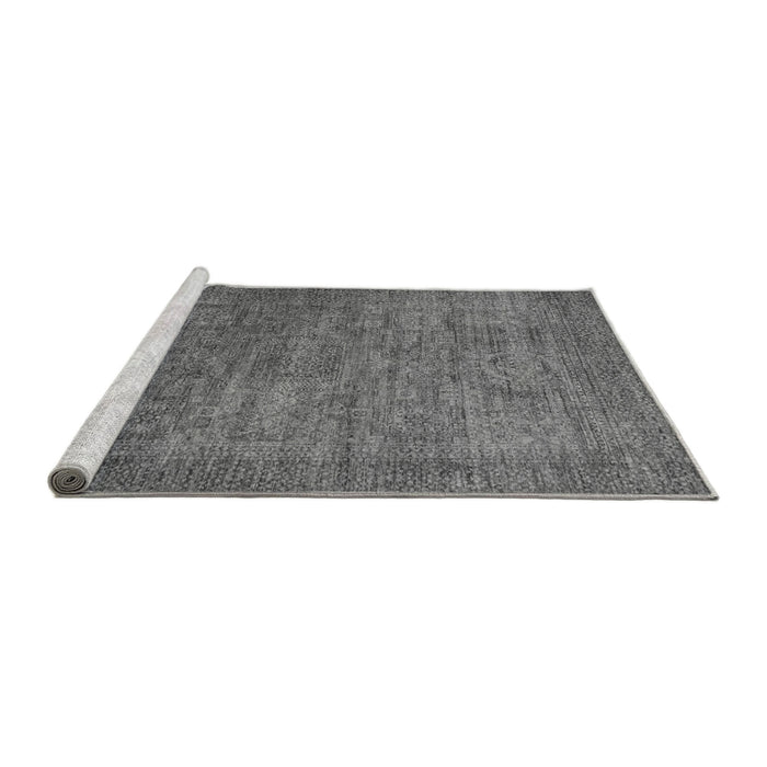 Sideview of Machine Washable Abstract Gray Modern Rug, wshabs1312gry