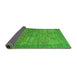 Sideview of Abstract Green Modern Rug, abs1312grn