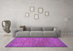 Machine Washable Abstract Purple Modern Area Rugs in a Living Room, wshabs1312pur