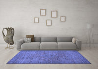 Machine Washable Abstract Blue Modern Rug, wshabs1312blu