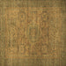 Square Abstract Brown Modern Rug, abs1312brn