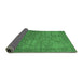 Sideview of Abstract Emerald Green Modern Rug, abs1312emgrn