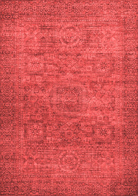 Abstract Red Modern Rug, abs1312red