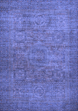 Abstract Blue Modern Rug, abs1312blu