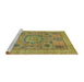 Sideview of Machine Washable Abstract Brown Rug, wshabs1313