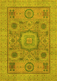 Abstract Yellow Modern Rug, abs1313yw