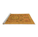 Sideview of Machine Washable Abstract Orange Modern Area Rugs, wshabs1313org