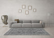 Machine Washable Abstract Gray Modern Rug in a Living Room,, wshabs1313gry