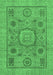 Machine Washable Abstract Emerald Green Modern Area Rugs, wshabs1313emgrn