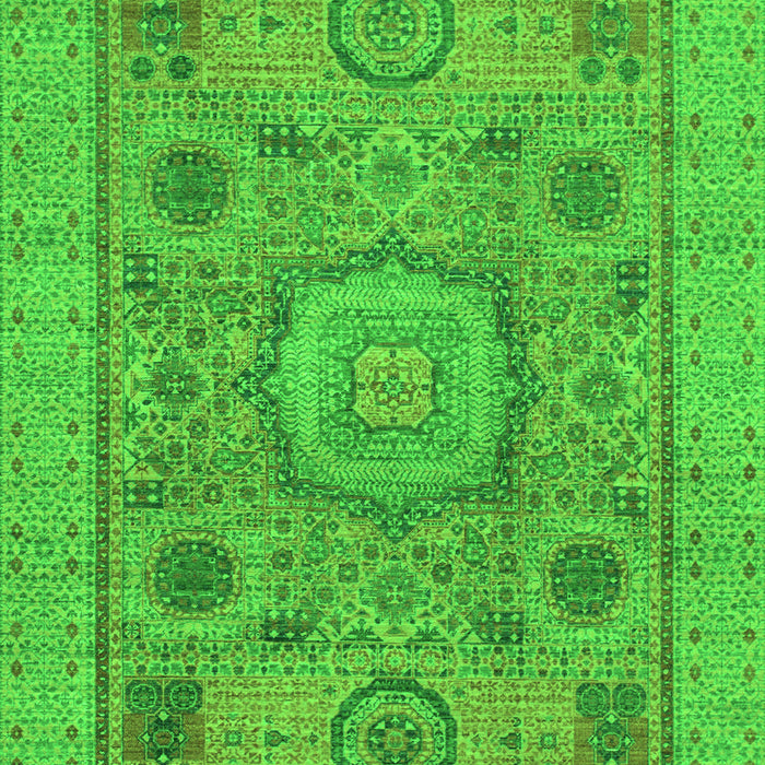 Machine Washable Abstract Green Modern Area Rugs, wshabs1313grn