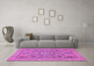 Machine Washable Abstract Purple Modern Area Rugs in a Living Room, wshabs1313pur