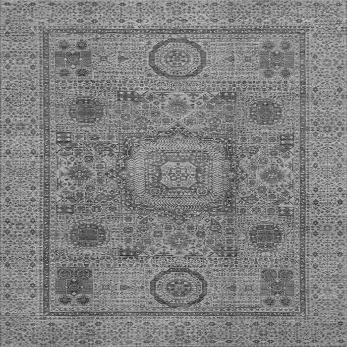 Square Machine Washable Abstract Gray Modern Rug, wshabs1313gry