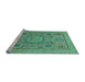 Sideview of Machine Washable Abstract Light Blue Modern Rug, wshabs1313lblu