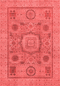 Abstract Red Modern Rug, abs1313red