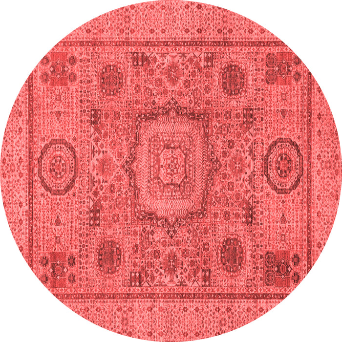 Machine Washable Abstract Red Modern Rug, wshabs1313red