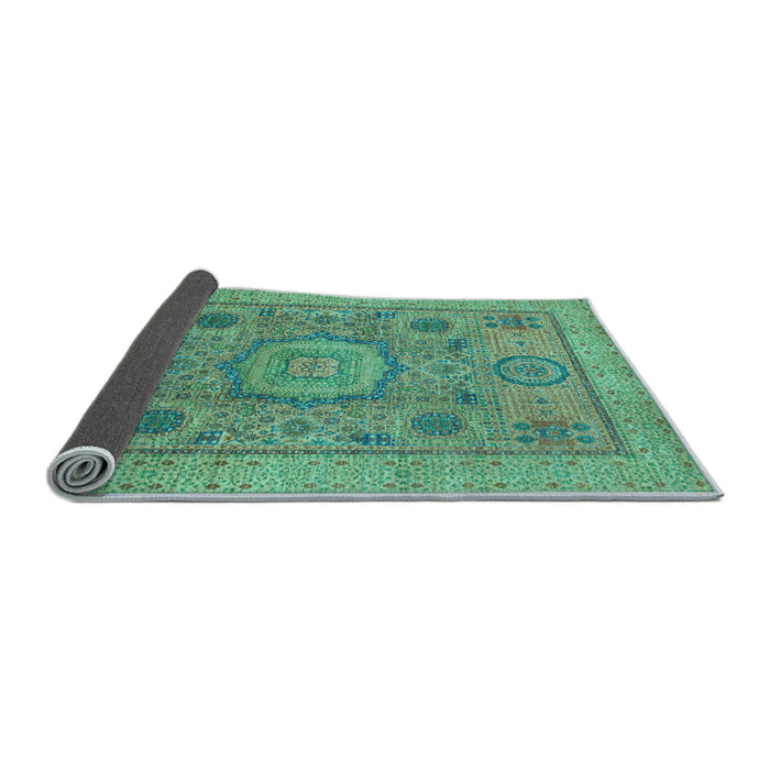 Sideview of Abstract Light Blue Modern Rug, abs1313lblu