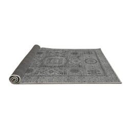 Sideview of Abstract Gray Modern Rug, abs1313gry