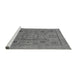 Sideview of Machine Washable Abstract Gray Modern Rug, wshabs1313gry