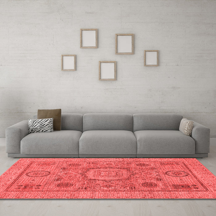 Modern Red Washable Rugs