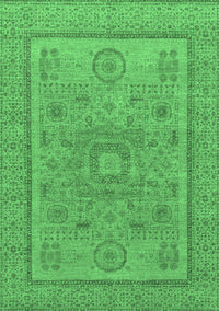 Abstract Emerald Green Modern Rug, abs1314emgrn