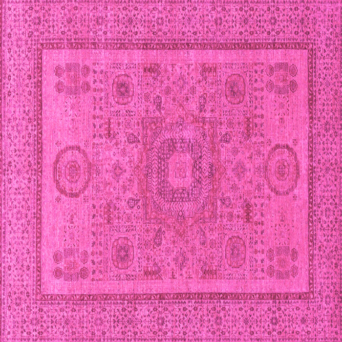 Square Machine Washable Abstract Pink Modern Rug, wshabs1314pnk