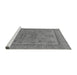 Sideview of Machine Washable Abstract Gray Modern Rug, wshabs1314gry