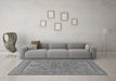 Machine Washable Abstract Gray Modern Rug in a Living Room,, wshabs1314gry