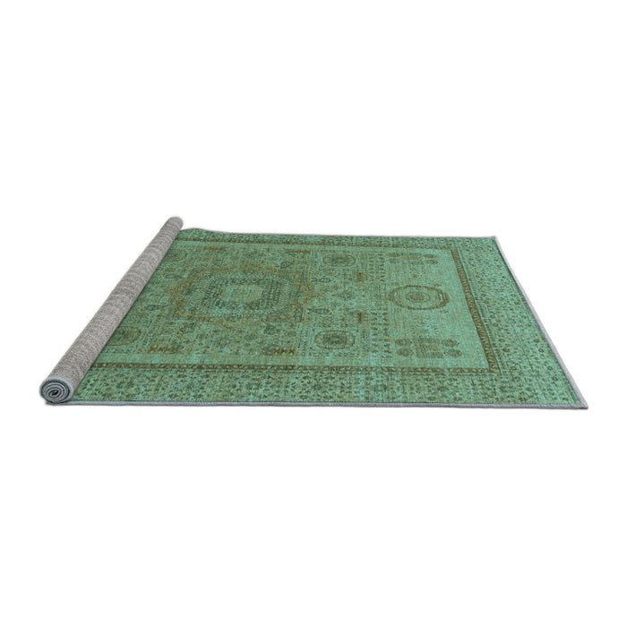 Sideview of Machine Washable Abstract Light Blue Modern Rug, wshabs1314lblu
