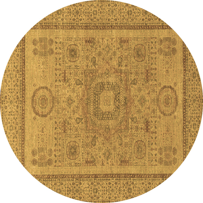 Round Machine Washable Abstract Brown Modern Rug, wshabs1314brn
