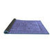 Sideview of Abstract Blue Modern Rug, abs1314blu