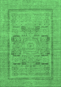 Abstract Emerald Green Modern Rug, abs1315emgrn