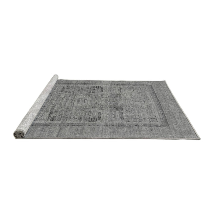 Sideview of Machine Washable Abstract Gray Modern Rug, wshabs1315gry