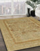 Machine Washable Abstract Metallic Gold Rug in a Family Room, wshabs1315