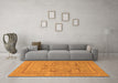 Machine Washable Abstract Orange Modern Area Rugs in a Living Room, wshabs1315org