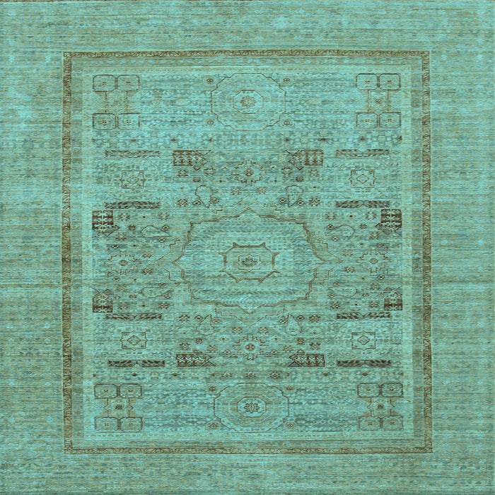 Square Abstract Light Blue Modern Rug, abs1315lblu