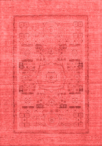 Abstract Red Modern Rug, abs1315red