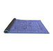 Sideview of Abstract Blue Modern Rug, abs1315blu