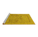 Sideview of Machine Washable Abstract Yellow Modern Rug, wshabs1315yw