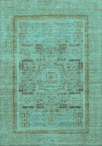 Abstract Light Blue Modern Rug, abs1315lblu