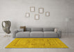 Machine Washable Abstract Yellow Modern Rug in a Living Room, wshabs1315yw