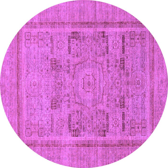 Round Abstract Purple Modern Rug, abs1315pur